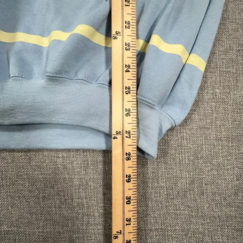 Vintage 90s Nucleus Sweatshirt Mens M Blue Yellow Striped Raglan Crewneck NEW